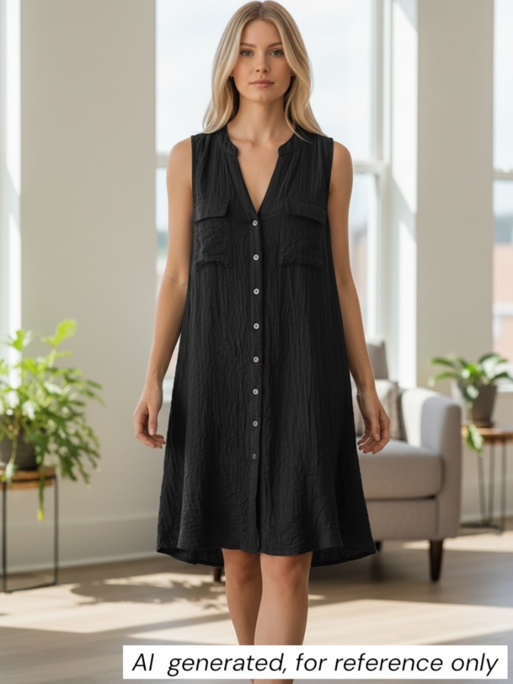 #066 - COCO + TASHI - BUTTON-UP DRESS // PTP - 20.5 / L - 33